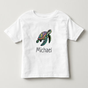 Personligt Namn Havssköldpadda Ocean Marin T Shirt