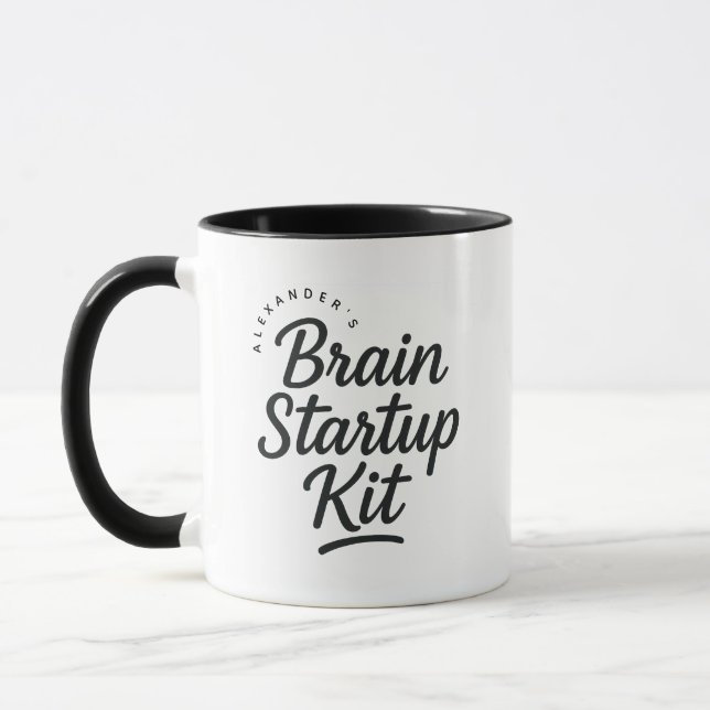 Personligt namn Hjärnstartpresent Kaffe Mugg (Vänster)