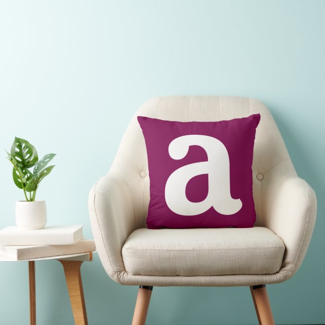 Personligt namn Initial Stilren Modern Minimal  Kudde (Stol)