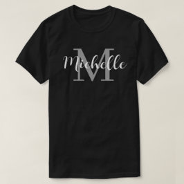 Personligt namn & initial stjärnexplosion mönster t shirt