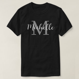 Personligt namn & initial stjärnexplosion mönster t shirt