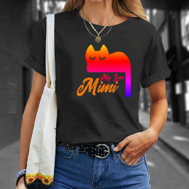 Personligt namn katt ,Söt regnbågsgrafisk husdjur T Shirt