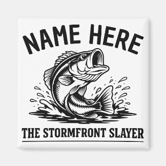 Personligt namn Klassisk Bassfiske Storm Magnet