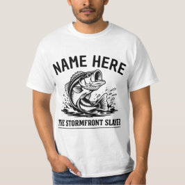 Personligt Namn Klassisk Bassfiske Storm T Shirt