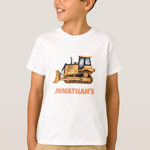 Personligt Namn Konstruktionsfordon Bulldozer T Shirt