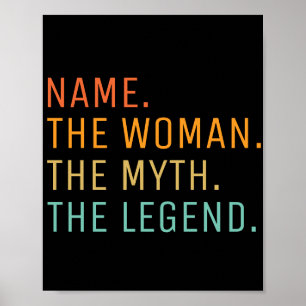 Personligt Namn Kvinnan Myten Legenden Poster