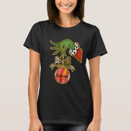 personligt namn Leopardbåge Papegoja Ornament T Shirt
