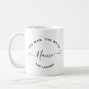 Personligt Namn Mannen Myten Legenden Kaffemugg