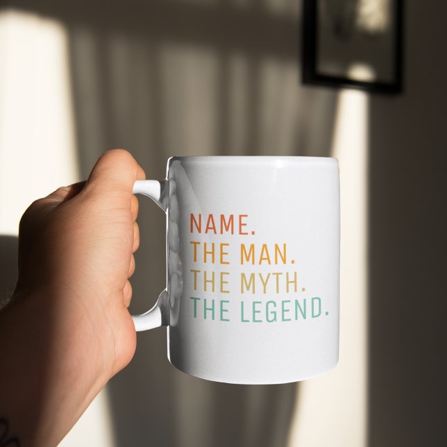 Personligt Namn Mannen Myten Legenden Kaffemugg (Skapare uppladdad)
