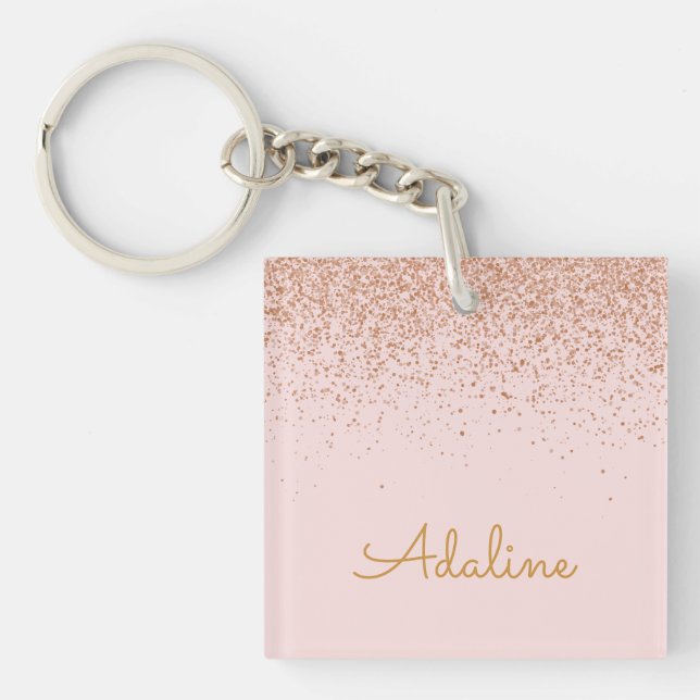 Personligt namn med guldglittermonogram (Framsidan)