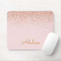 Personligt namn med guldglittermonogram