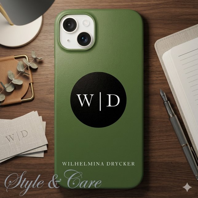 Personligt namn med monogram (Personalized Name with Monogram Case-Mate iPhone 14 Plus Case)