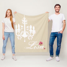 Personligt namn med rosa och vit ljuskrona