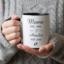 Personligt Namn Morsdagspresent | Mama Established Mugg