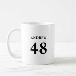 Personligt namn och tröjnummer kaffemugg
