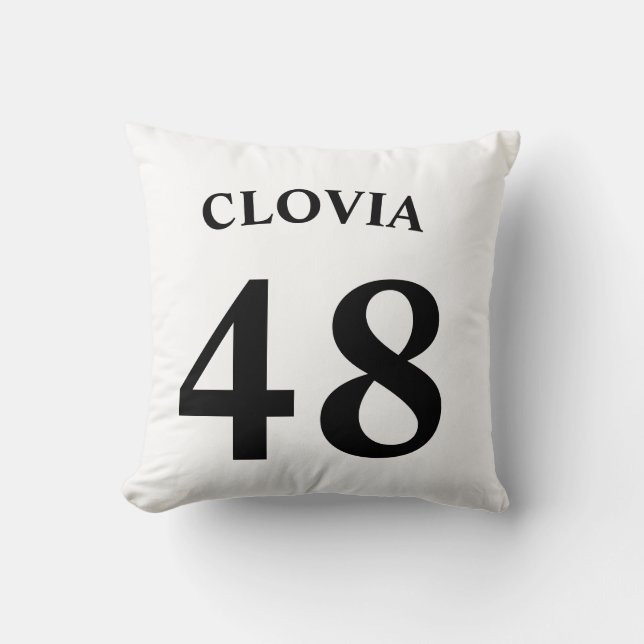 Personligt namn och tröjnummer  kudde (Framsida)