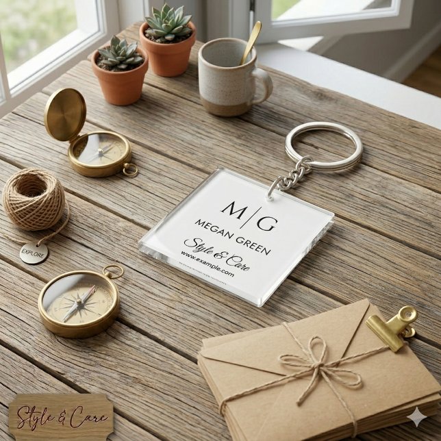 Personligt namn och varumärke Stilfull anpassning (Personalized Name and Brand Stylish Custom Keychain)