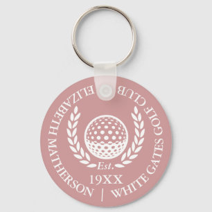 Personligt namn på golfklubb Dusty Rose Rosa Nyckelring