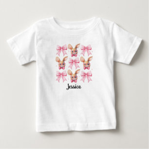 Personligt namn Påskharen Coquette rosett T Shirt