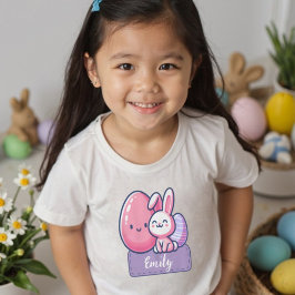 Personligt Namn Påskharen Super Söt T Shirt
