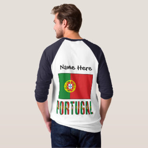 Personligt namn Portugal Flagga T Shirt