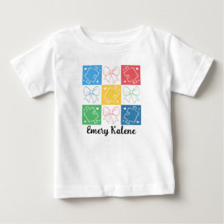Personligt Namn Retro Rutig Autismmedvetenhet T Shirt