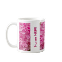 Personligt Namn Rosa Hydrangea Blomma Foto