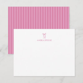 Personligt Namn Rosa Slinga Anteckningskort