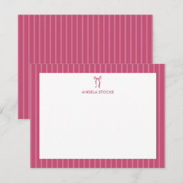 Personligt Namn Rosa Slinga Anteckningskort