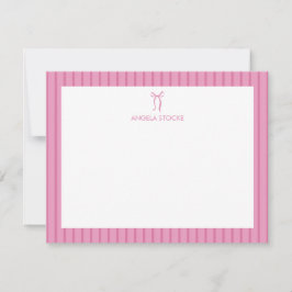 Personligt Namn Rosa Slinga Anteckningskort