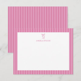 Personligt Namn Rosa Slinga Anteckningskort