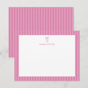 Personligt Namn Rosa Slinga Anteckningskort