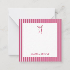 Personligt Namn Rosa Slinga Anteckningskort
