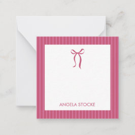 Personligt Namn Rosa Slöja Anteckningskort