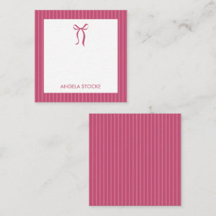 Personligt Namn Rosa Slöja Anteckningskort