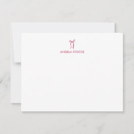 Personligt Namn Rosa Slöja Anteckningskort