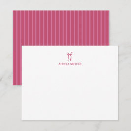 Personligt Namn Rosa Slöja Anteckningskort