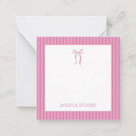 Personligt Namn Rosa Slöja Anteckningskort