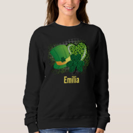 Personligt Namn St Patricks Day Shamrock Klöver T Shirt