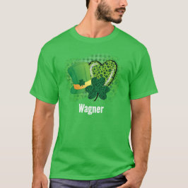 Personligt Namn St Patricks Day Shamrock Klöver T Shirt