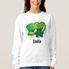 Personligt Namn St Patricks Day Shamrock Klöver T Shirt