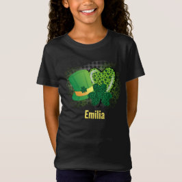 Personligt Namn St Patricks Day Shamrock Klöver T Shirt