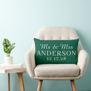 Personligt Namn Stylish Modern Minimal Bröllop  Lumbarkudde