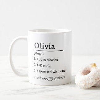 Personligt Namn Substantiv Definition Med Katter Kaffemugg