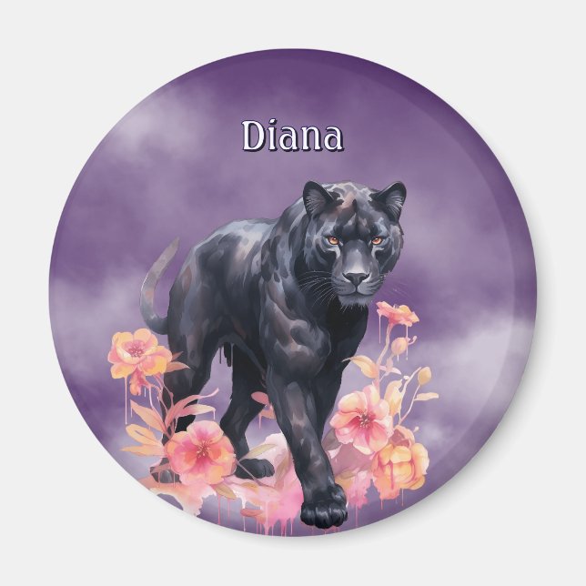 Personligt namn Svarta Pantern Magnet (Framsidan)