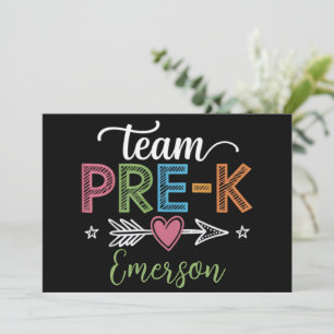 Personligt Namn Team Pre-K Förskola Lärare Inbjudningar
