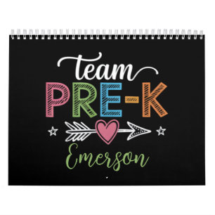 Personligt Namn Team Pre-K Förskola Lärare Kalender