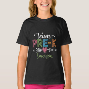 Personligt Namn Team Pre-K Förskola Lärare T Shirt