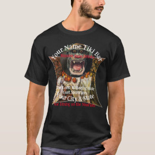 Personligt Namn Tiki Bar Din Stad & Stat T Shirt