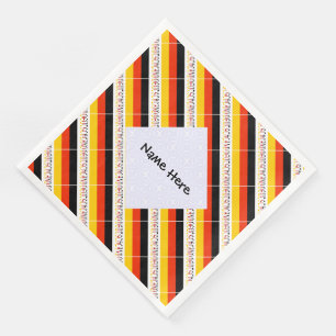 Personligt namn Tyskland Flagga Klinker Pappersservett
